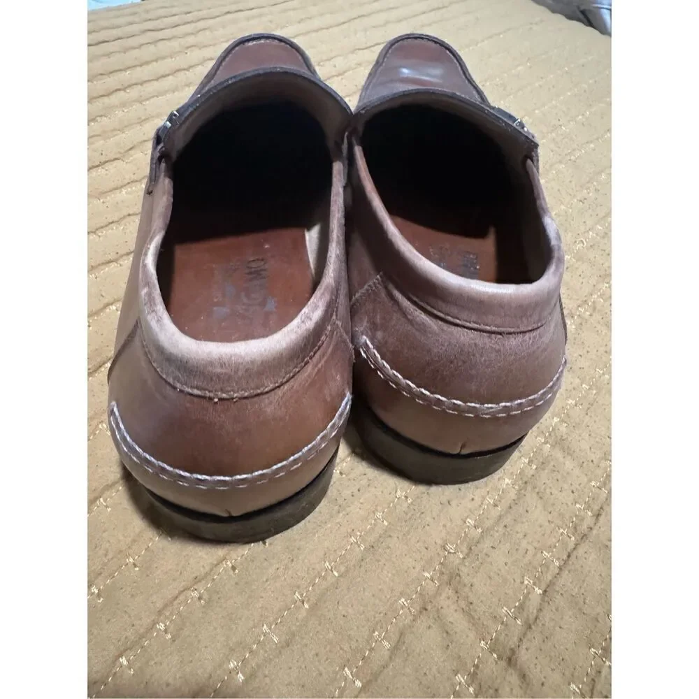 Salvatore Ferragamo brown leather dress shoe loafers men’s 8 1/2